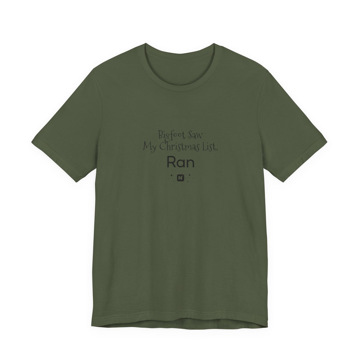 Bigfoot Christmas List T-shirt – original NewGiftDay design, view 45