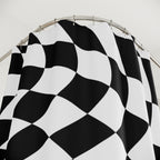 Psychedelic Black & White Checkerboard Shower Curtain Gift: Optical Illusion for Dynamic Homes