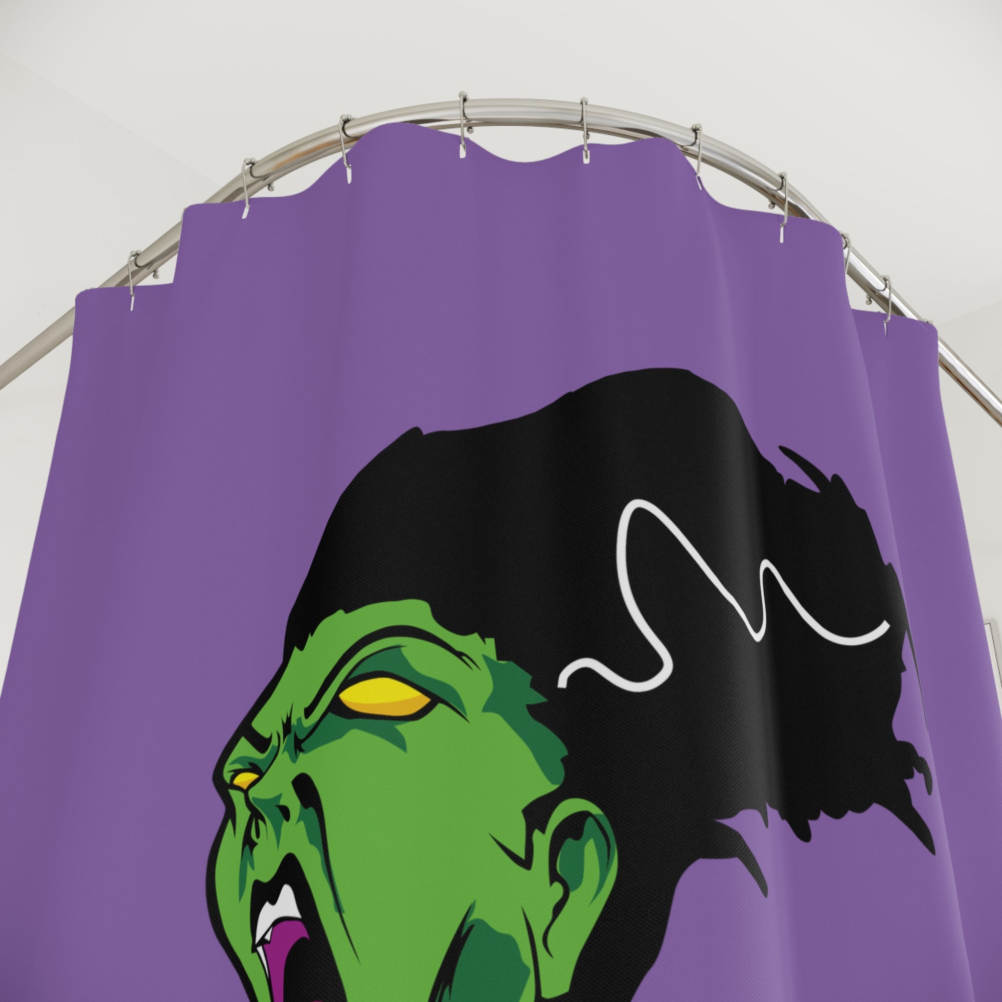 Bride of Frankenstein Scream Shower Curtain Gift: Classic Horror for Edgy Homes