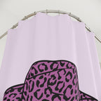 Purple Leopard Cowboy Hat Shower Curtain Gift: Y2K Western for Bold Homes