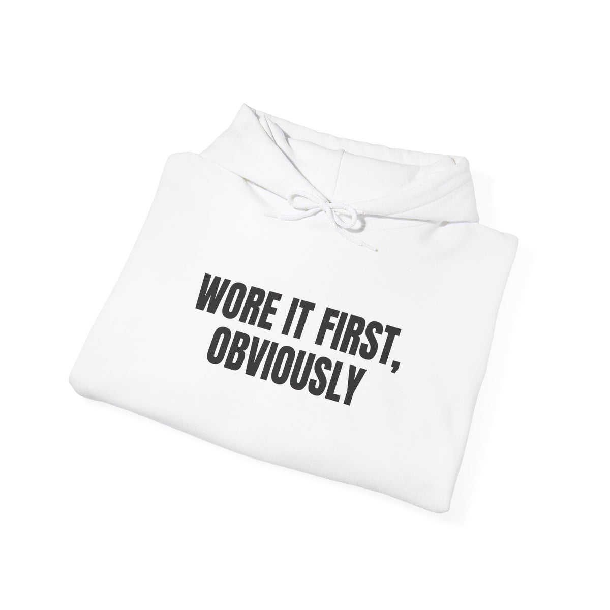 Wore It First Obviously DTG Printed for Cozy Trendy Gifting hoodie – original NewGiftDay design, view 8