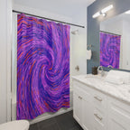 Abstract Pink Swirly Pattern Temple Shower Curtain