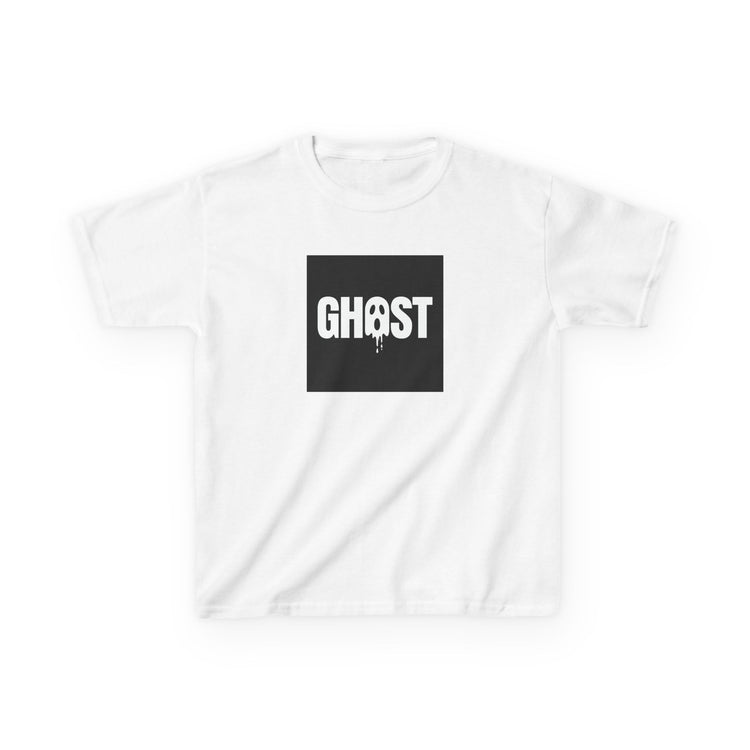 Dripping Ghost Face kids tee in white – original NewGiftDay design