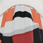 Abstract Sun Hat & Swimsuit Shower Curtain Gift: Minimalist Summer for Modern Homes