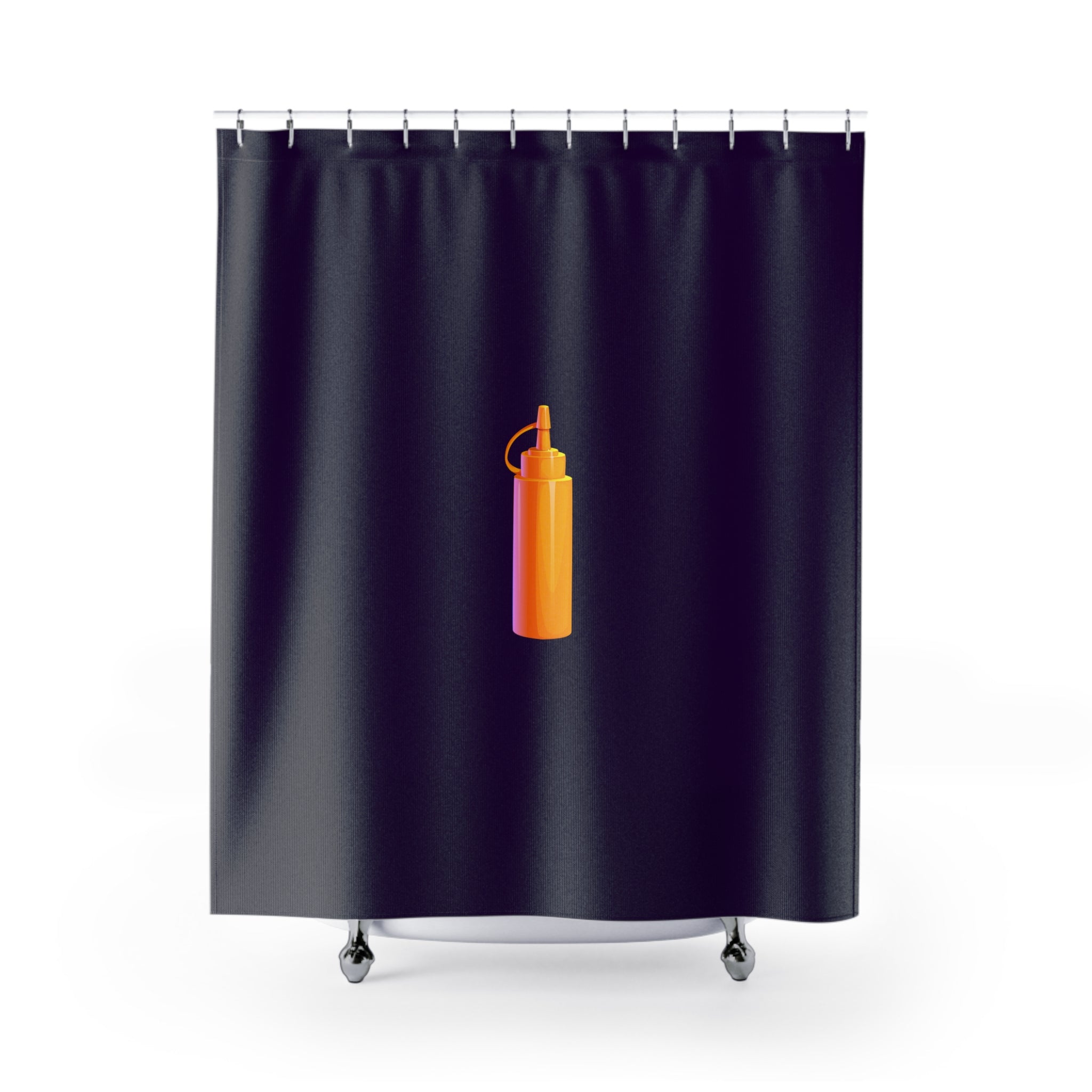 Minimalist Squeeze Bottle Shower Curtain Gift: Pop Art Edge for Foodie Homes