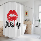 "Kiss Me" Dripping Lips Shower Curtain Gift: Edgy Romance for Bold Bathrooms