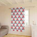 Bold Kiss Me Lip Patterned Blackout Window Curtain