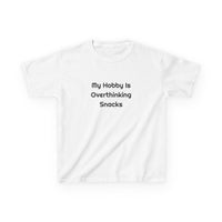 My Hobby Is Overthinking Snacks DTG Printed for Funny Little Eaters kids tee – original NewGiftDay design