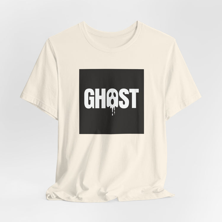 Dripping Ghost Lettering for Spooky Season T-shirt in natural – original NewGiftDay design