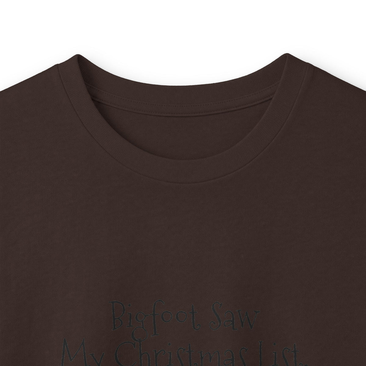 Bigfoot Christmas List long sleeve tee – original NewGiftDay design, view 44