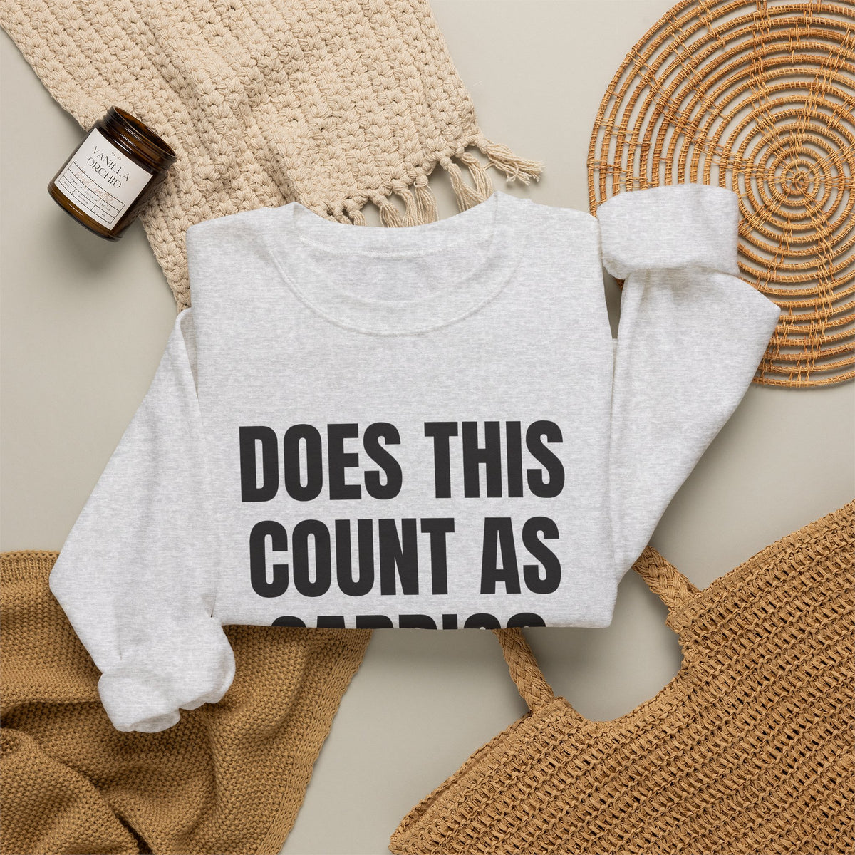Does This Count as Cardio DTG Printed for Cozy Sessions sweatshirt – original NewGiftDay design, view 11