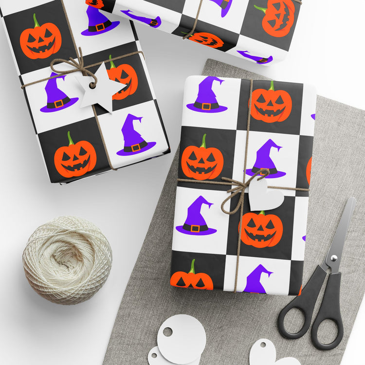 Jack-O'-Lantern Parades wrapping paper – original NewGiftDay design