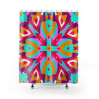 Abstract Geometric Pink Mandala Shower Curtain Gift: Zen Art for Serene Homes