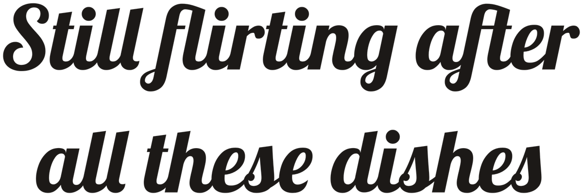 Still flirting after all these dishes Printed Baby Bodysuit for Tiny Love Notes design