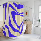 Psychedelic Swirl Abstract Shower Curtain Gift: Groovy Vibes for Dynamic Homes