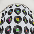 Retro Vinyl Record Pattern Shower Curtain Gift: Music Lover's Dream for Energetic Homes