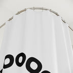"BOOOOOO" Playful Ghost Shower Curtain Gift: Whimsical Fright for Fun Homes