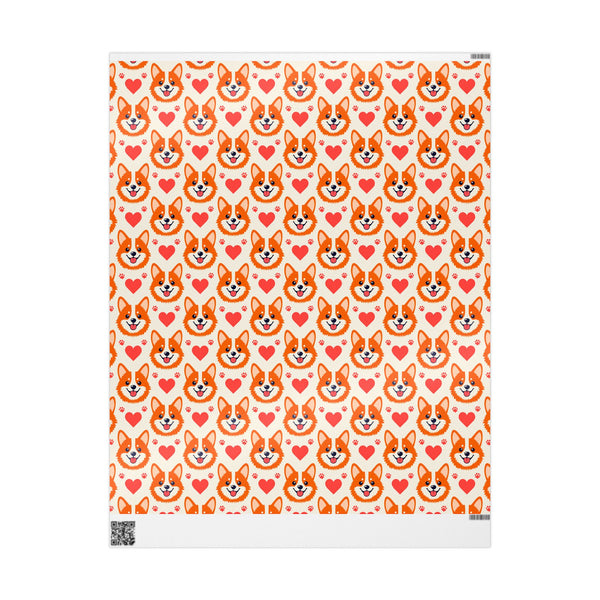 Corgi Hearts Wrapping Papers design