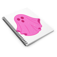 Pink Ghost Parade Spiral - Ruled Line notebook – original NewGiftDay design, view 3