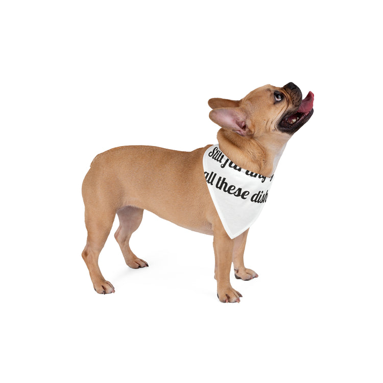 Still flirting after all these dishes Dog Bandana for Cute Pup Moments design