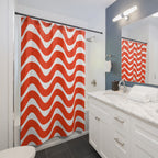Classic Wavy Stripe Shower Curtain Gift: Retro Rhythm for Dynamic Homes