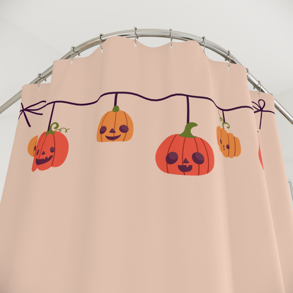 Hanging Jack-o'-Lantern String Shower Curtain Gift: Festive Fall Fun for Cozy Homes