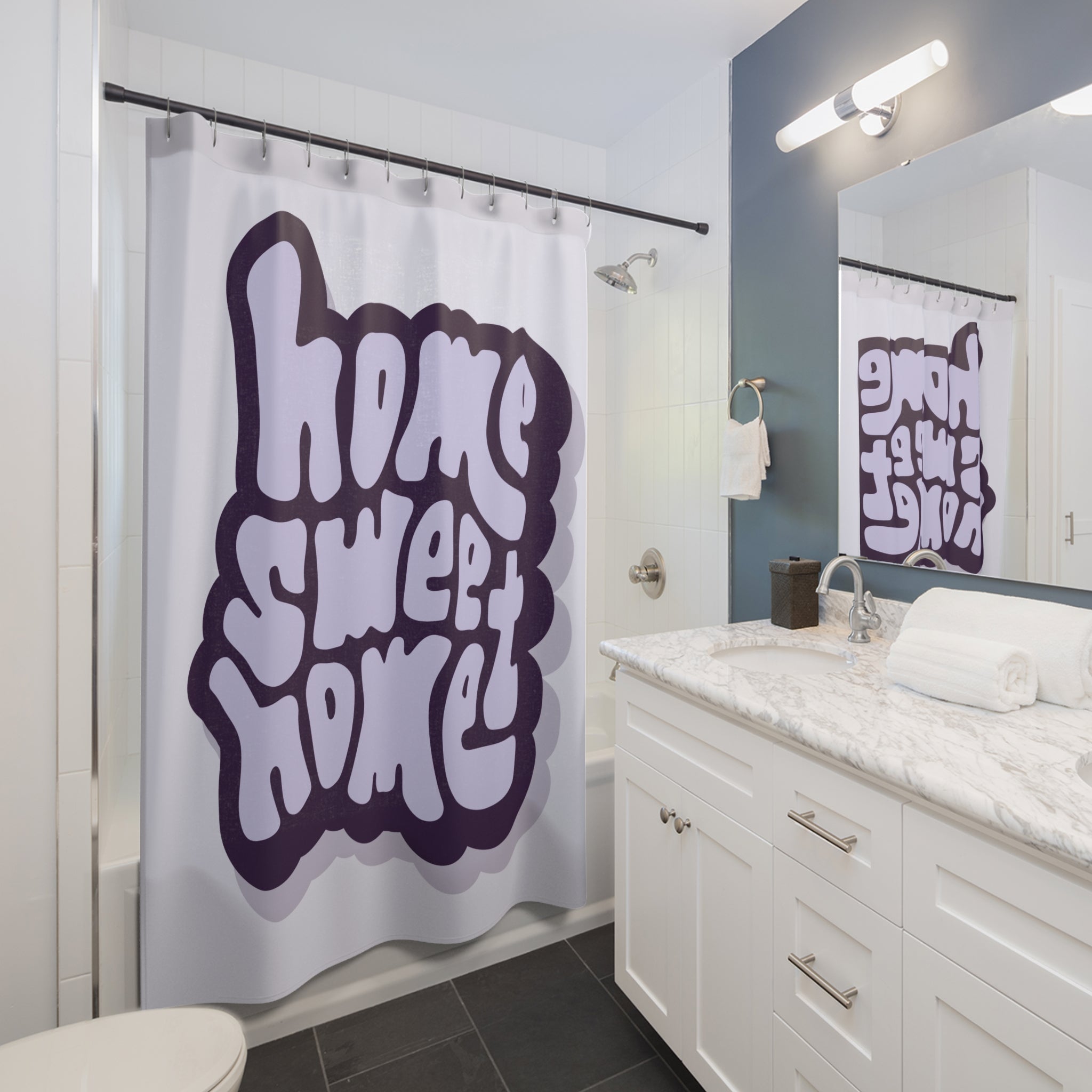 "Home Sweet Home" Slogan Shower Curtain Gift: Cozy Comfort for New Spaces