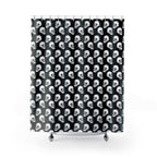Minimalist Skull Pattern Shower Curtain Gift: Edgy Simplicity for Modern Homes