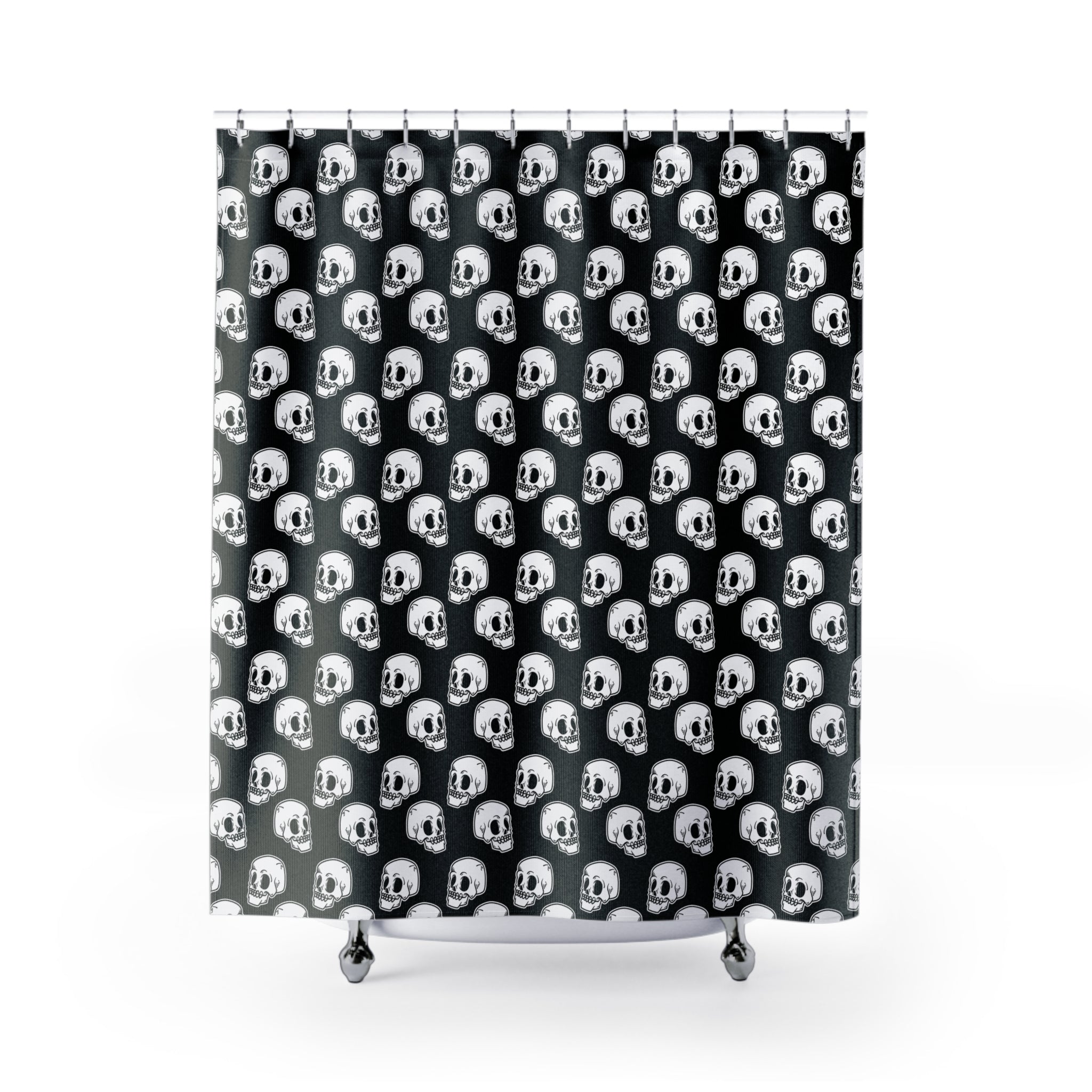 Minimalist Skull Pattern Shower Curtain Gift: Edgy Simplicity for Modern Homes