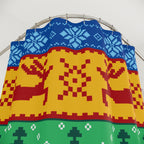 Ugly Christmas Sweater Shower Curtain Gift: Pixel Festive Fun for the Holidays