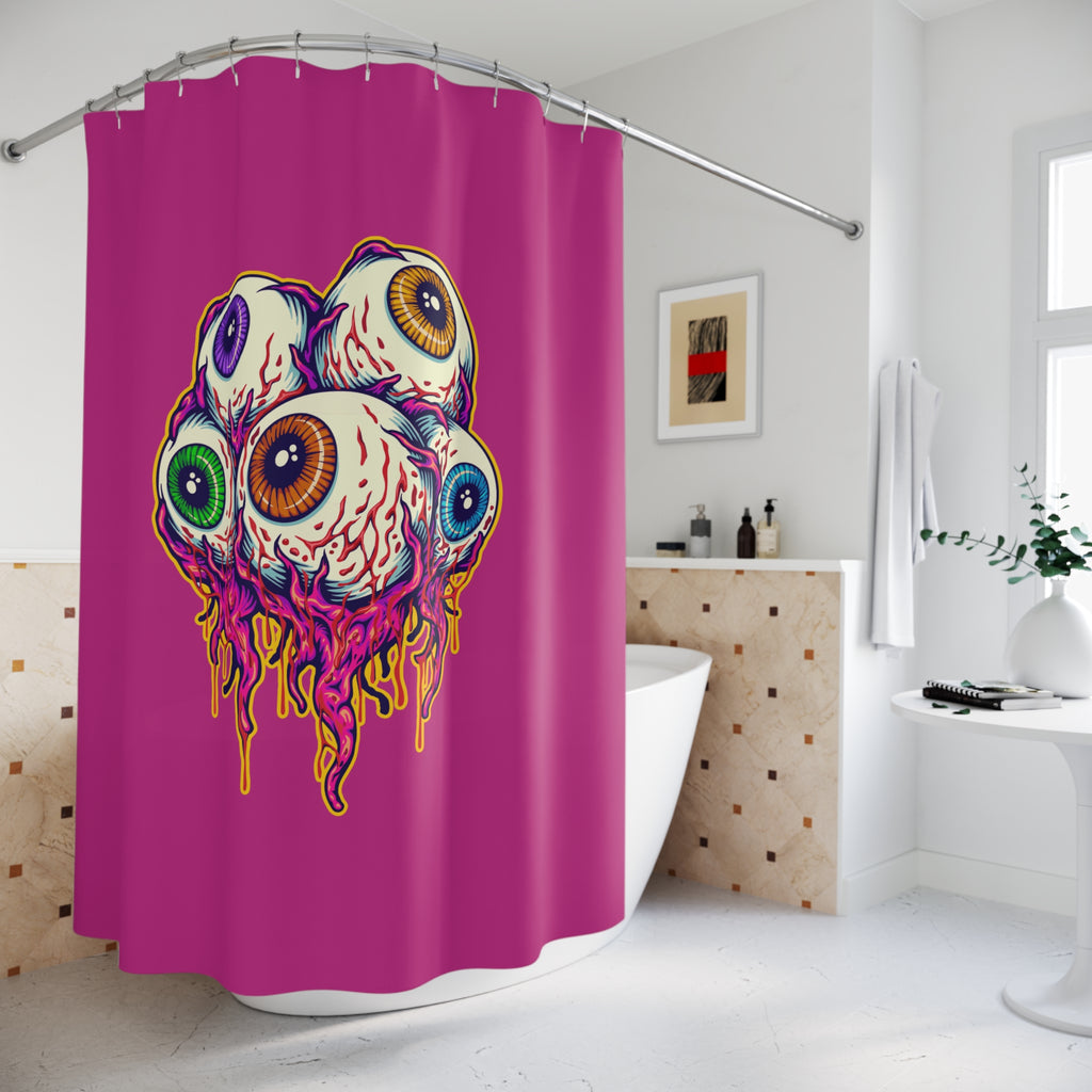 Gross-Out Melting Eyeball Cluster Shower Curtain Gift: Horror Punk for Edgy Homes
