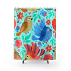 Blue Birdy Shower Curtain