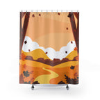 Picturesque Autumn Valley Path Shower Curtain Gift: Scenic Fall for Inviting Homes