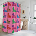 Multi-Color Roller Skate Pattern Shower Curtain Gift: Retro Pop for Playful Homes