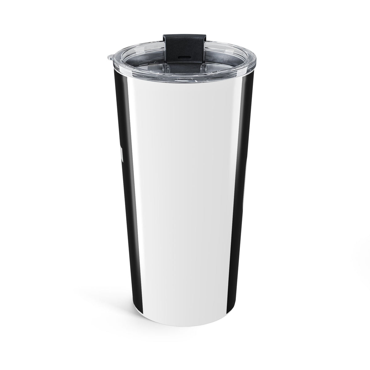 Black-and-White Ghost Lettering Travel tumbler – original NewGiftDay design, view 2