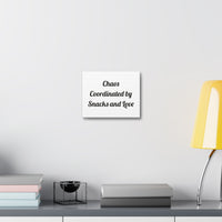 Chaos Coordinated by Snacks and Love Stretched Wall Art for Family Kitchens canvas – original NewGiftDay design, view 4