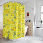 Canola Floral Pattern Shower Curtain