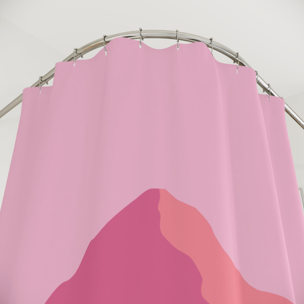 Gradient Mountain Forest Shower Curtain Gift: Ethereal Landscape for Calm Retreats