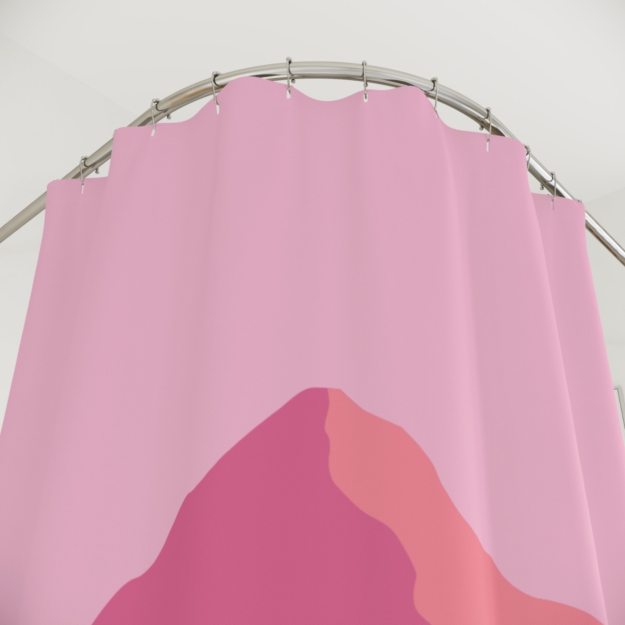 Gradient Mountain Forest Shower Curtain Gift: Ethereal Landscape for Calm Retreats