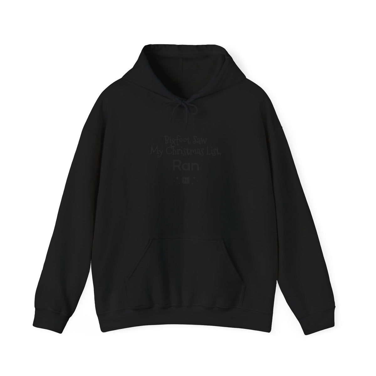 Bigfoot Christmas List™ Hooded sweatshirt – original NewGiftDay design, view 3