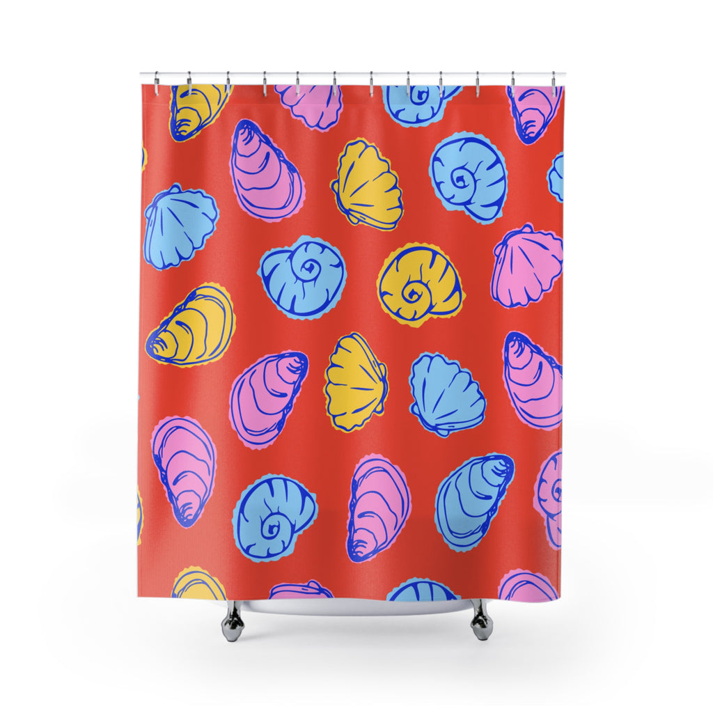 Pop Art Seashell Shower Curtain Gift: Coastal Whimsy for Bold Homes