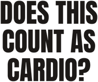 Does This Count as Cardio Printed Throw Pillow for Workout Corners design