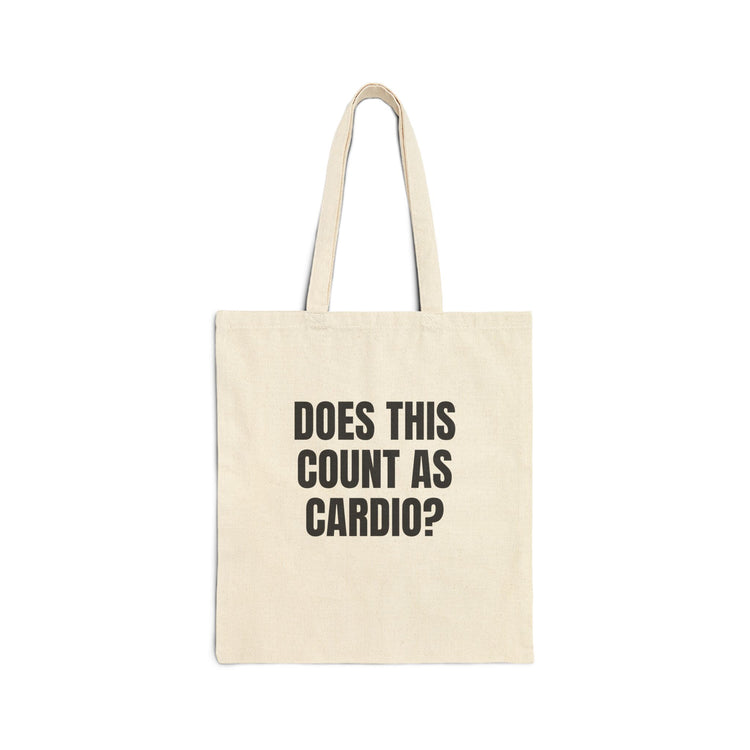 Does This Count as Cardio Cotton Canvas Tote Bag for Gym Errands design