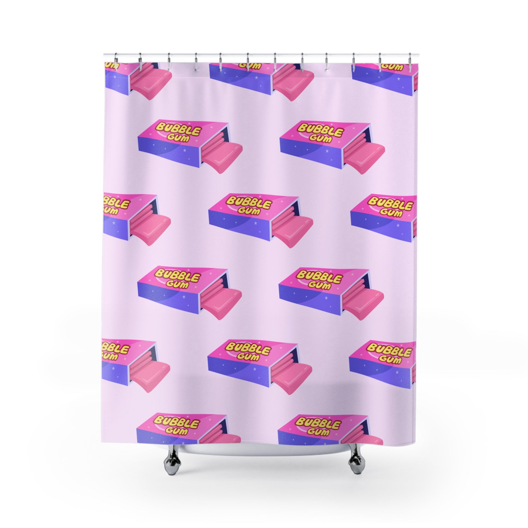 Retro Bubble Gum Pack Shower Curtain Gift: Sweet Nostalgia for Playful Homes
