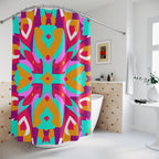 Abstract Geometric Pink Mandala Shower Curtain Gift: Zen Art for Serene Homes