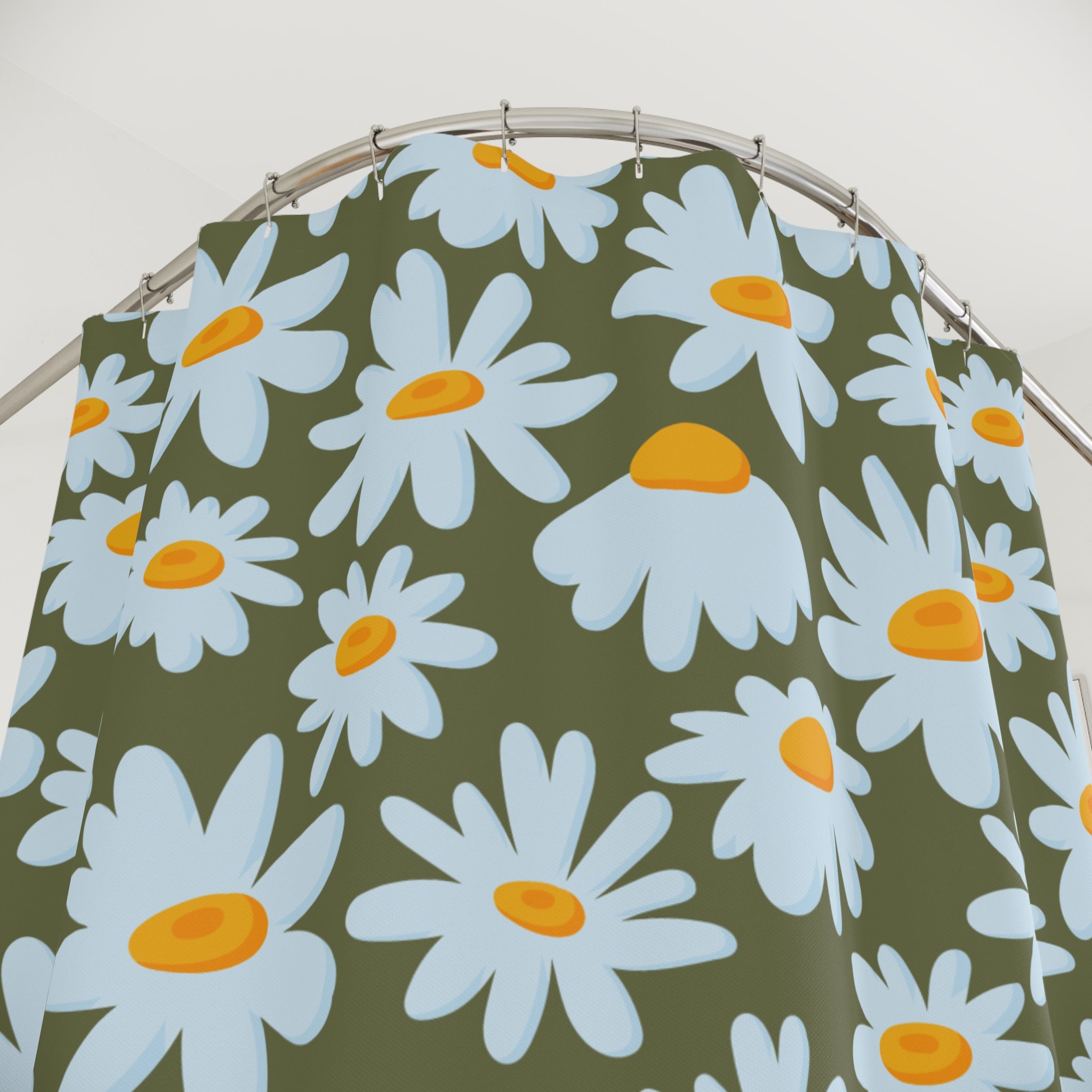 Classic Daisy Bloom Shower Curtain Gift: Retro Floral Fun for Cheerful Homes