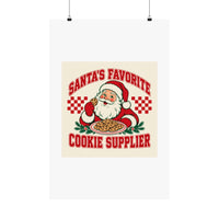 Santa's Favorite Cookie Supplier poster – original NewGiftDay design