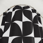 Bold Black & White Op Art Shower Curtain: Gift for a Modern Home Vibe