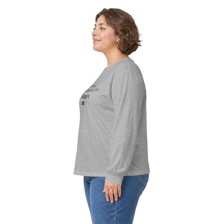 Bigfoot Christmas List long sleeve tee in maroon – original NewGiftDay design