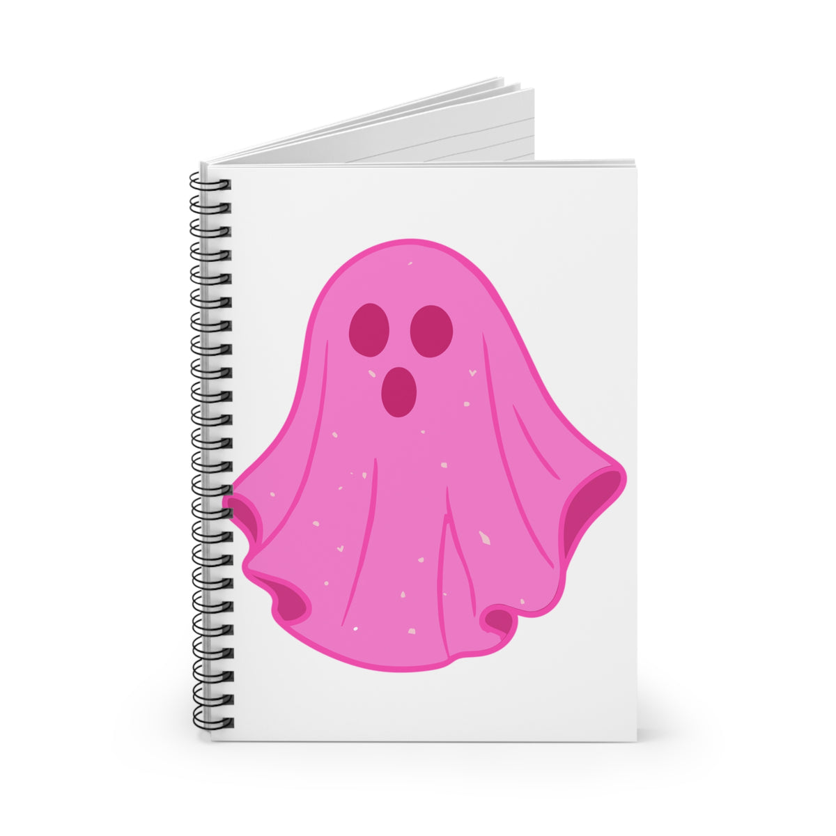 Pink Ghost Parade Spiral - Ruled Line notebook – original NewGiftDay design, view 2